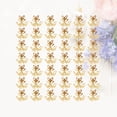 thumbnail image 2 of EeaseMX 400 piezas de accesorios para hacer joyas, flores ahuecadas de tres hojas, delicados pendientes, multiusos, para uso en el hogar y en tiendas. Dorado., 2 of 7