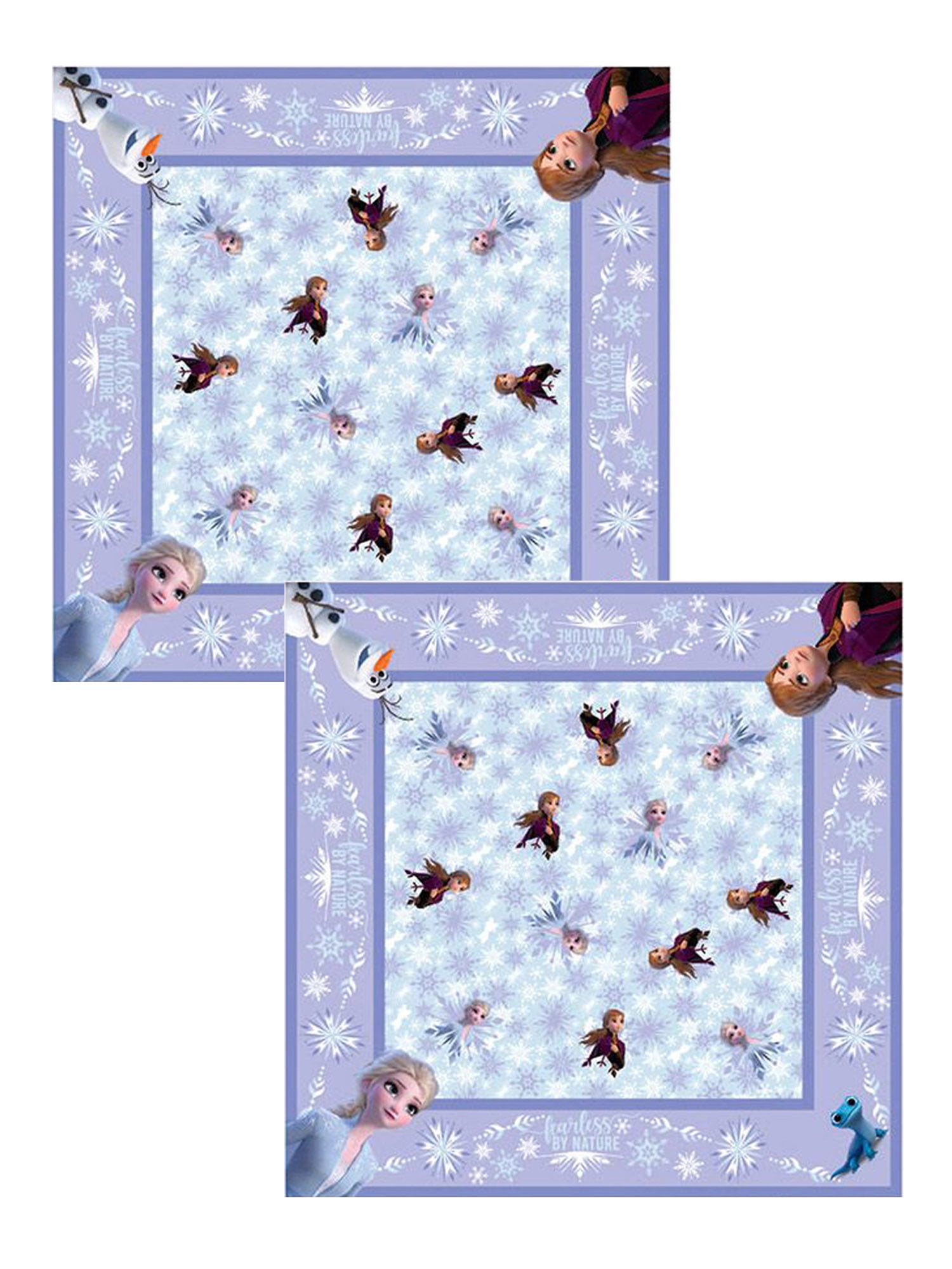 Disney Frozen Anna Elsa All-Over Print Bandana 22' x 22' 2 Piece Set