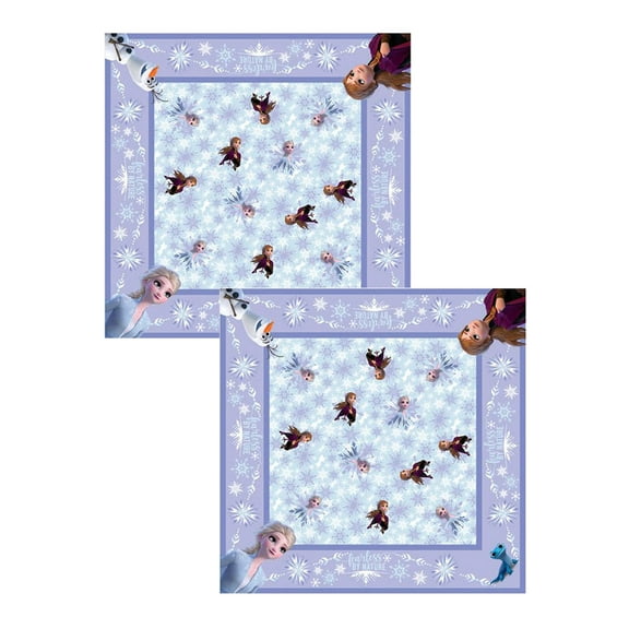 Disney Frozen Anna Elsa All-Over Print Bandana 22" x 22" 2 Piece Set