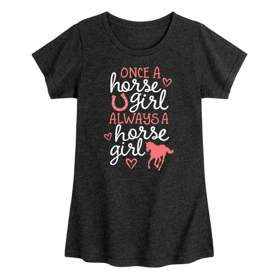 Instant Message - Once A Horse Girl - Girls Toddler And Youth Short Sleeve T-Shirt