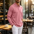 thumbnail image 4 of Oazcsf Polo Shirts for Men Long Sleeve Button Down Polo Shirt Collared Casual Breathable Tshirts Moisture Wicking Summer Classic Golf T-Shirt, 4 of 6
