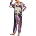 thumbnail image 2 of Demon Slayer Nezuko Unisex Onesie Pajamas Zipper Jumpsuit Hooded One Piece Sleepwear for Family Mens Womens, 2 of 8