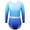 A Gradient Blue, variant on BAOHULU Sequin Gymnastics Leotard for Girls 3/4 Sleeve Gradient Cyan Dancewear