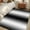 Black, variant on Brown White Ombre 3ft Round Rug, Abstract Art Modern Brown Gradient Non-Skid Rubber Backing Large Area Rugs - Living Room Bedroom Home Office, Indoor Floor Mat Carpets Washable Rug