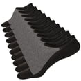 thumbnail image 1 of MotteeZconia Calcetines para hombre No Show de corte bajo sin forro, cómodos, informales, antideslizantes, básicos, negro, talla 8-11, 1 of 5