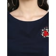 thumbnail image 6 of Zima Leto Women's Navy Embroidered Knitted Dress, 6 of 8