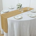 thumbnail image 2 of Balsa Circle 14" x 108" Gold Faux Burlap Linen Polyester Table Runner Party Events Decorations, 2 of 8