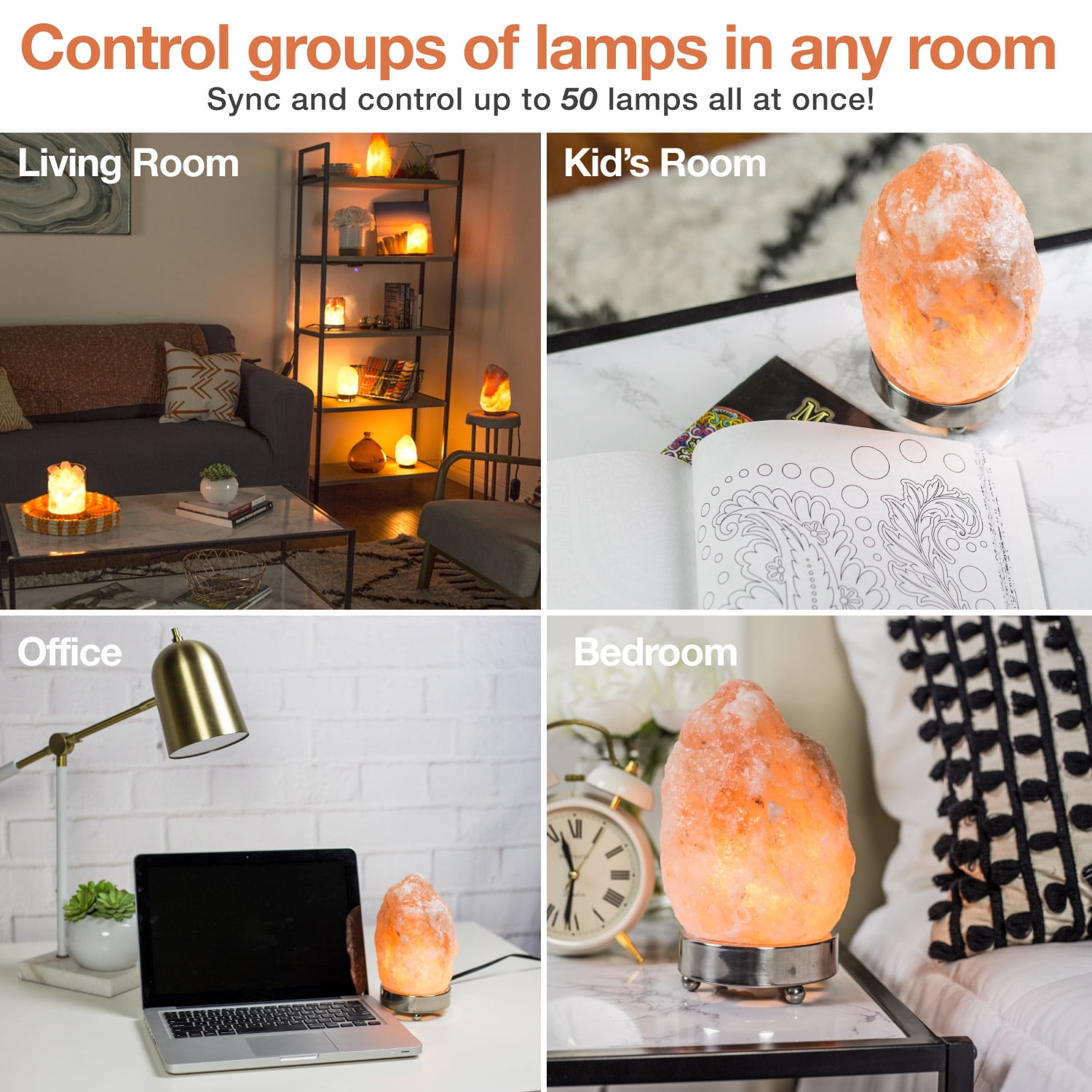 Inviting Homes Natural Himalayan Salt Lamp In Clear Glass