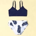 thumbnail image 3 of BULLPIANO Little Girls Two-pieces Tankini Swimwear Girls Bikini Beach Swimwear Swimsuits Printing Bathing Suits for 7-14 Years, 3 of 6