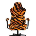 thumbnail image 3 of Whosucclay Tiger Skin Print Gaming Chair Cover, Stretchable Elastic Computer Desk Chair Cover with Armrest Covers, 4Pcs Soft Non Fading Office Chairs Covers Slipcovers, 3 of 8