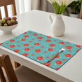 thumbnail image 6 of Placemat, Pioneer Flower Floral Print Pattern Place Mats Table Mat Set Of 2, PVC Washable Placemats for Party Kitchen Dining Decoration, 18x12 Inch, Fade Resistant, 6 of 6