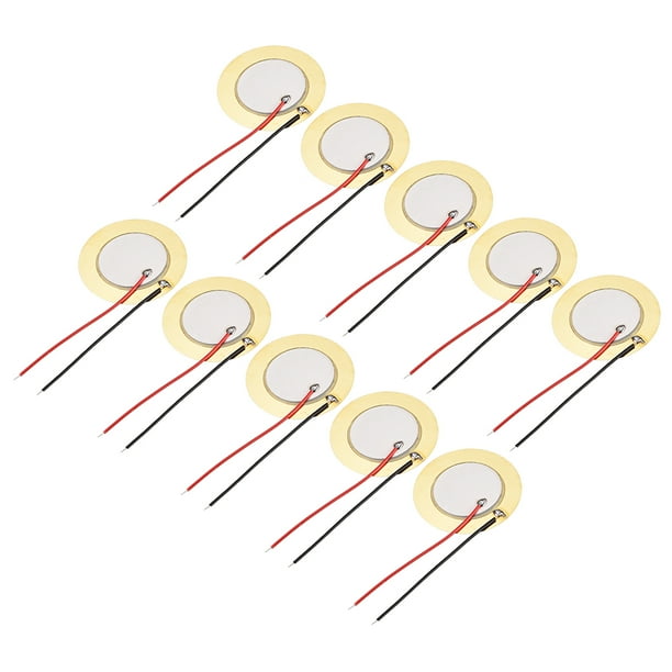 10Pcs Piezo Discs 35mm Acoustic Pickup Transducer Microphone Trigger ...