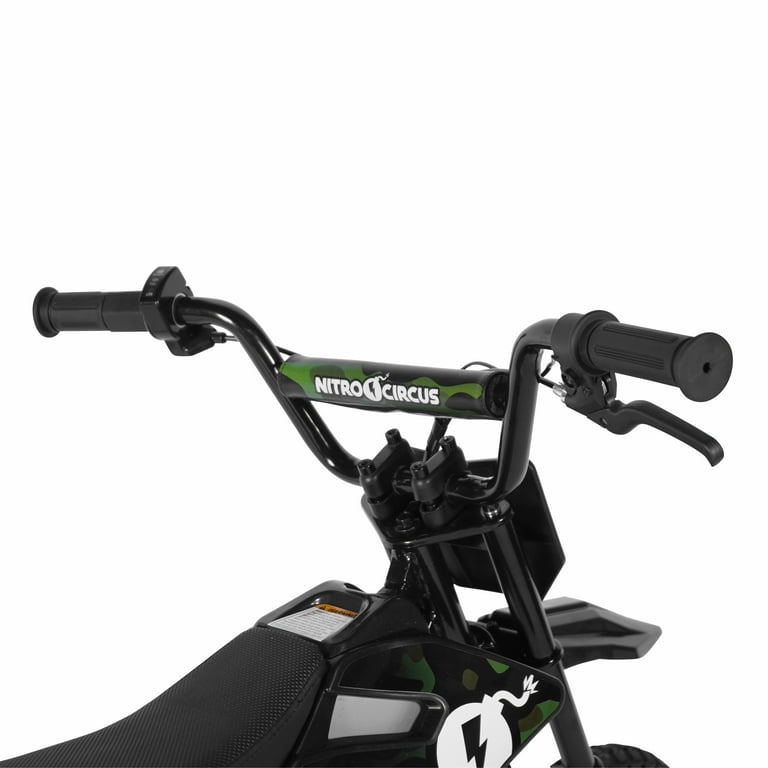 Nitro Circus 24 Volt Electric Motorcycle Dirt Bike Powered Ride on by Hyper Toy Company Camo Walmart