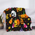 thumbnail image 4 of Halloween Throw Blankets Super Soft Blanket Halloween Bat Pumpkin Cozy Blanket for Bedroom and Living Room 50"X40", 4 of 6