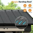 thumbnail image 6 of Aoodor 10'x12' Hardtop Gazebo - Galvanized Metal Roof & Built-in Outlets, 6 of 9