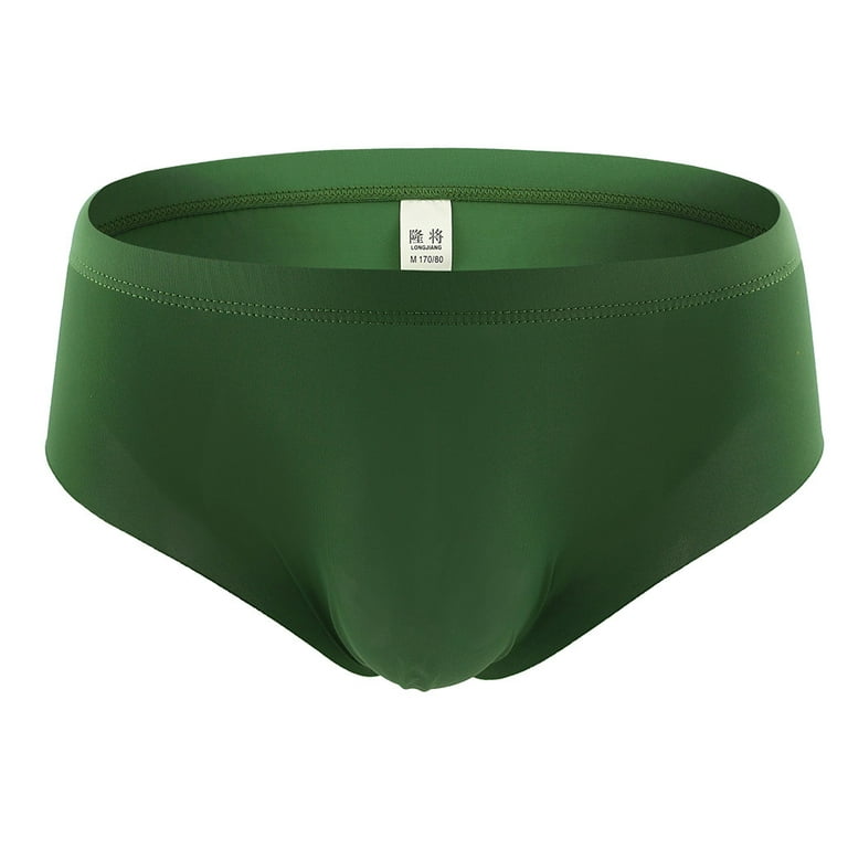 HAOTAGS Men's Underwear Boxer Briefs Huge Pouch Trunks Underwear Army Green  Size XL 