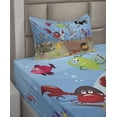 thumbnail image 2 of Ambesonne Pirate Fitted & Top Sheet Set with Sham, Ship Underwater Animals, Multicolor, 2 of 4