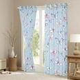 thumbnail image 3 of Feelyou Kawaii Pink Butterfly Blackout Curtains Set of 2 (52x84 Each) for Kids, Cherry Blossoms Floral Window Curtains, Fairy Tale Style Curtains and Drapes, Window Curtains Bedroom Decor, 3 of 6