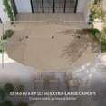 thumbnail image 4 of Outsunny 15' Outdoor Patio Umbrella with Twin Canopy, Brown, 4 of 10