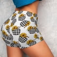 thumbnail image 4 of Lsque plaid Pumpkin Daisy Pattern High Waisted Biker Shorts for Women-Tummy Control Fitness Athletic Workout Running Yoga Gym Shorts,Moisture-Wicking-Small, 4 of 9