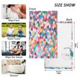 thumbnail image 6 of Yayeee 100% Cotton Hand Towels for Bathroom 16" x 28" Soft Absorbent Kitchen Towel, Blue Colorful Circles, 6 of 7