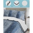 thumbnail image 4 of Blue Summer Quilt Set Full Size,Soft Microfiber Quilted Bedding Set with 2 Pillow Shams,Retro Oil Painting Modern Abstract Art Aesthetics Lightweight All Season Bedspread Coverlet for Bedroom 78"x90", 4 of 6