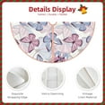 thumbnail image 3 of Bingfone Christmas Tree Skirt Mat Christmas Decoration Interior 30" -Butterflies in Pastel, 3 of 6