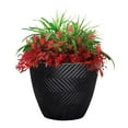 thumbnail image 3 of L&G Solutions 13 in. H X 16 in. D Polyresin Yuma Planter Black, 3 of 3