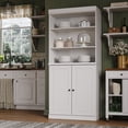 thumbnail image 3 of Palace Imports 100% Solid Wood 32" Pantry Cabinet, Solid Wood Doors, White, 3 of 6