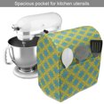 thumbnail image 2 of Victorian Stand Mixer Cover, Bicolored Modern Damask Design of Rococo Retro Effect Pattern, Kitchen Appliance Organizer Bag Cover with Pockets, 5 Quarts, Turquoise and Earth Yellow, by Ambesonne, 2 of 4