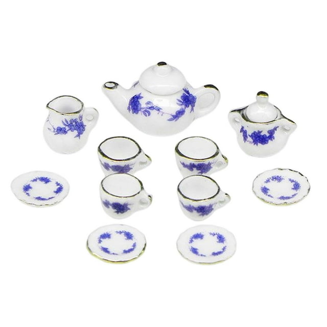 Juego de Té Miniatura de 11 Uds. CUTICAT Decoración de Suministros de Cocina Estilo A