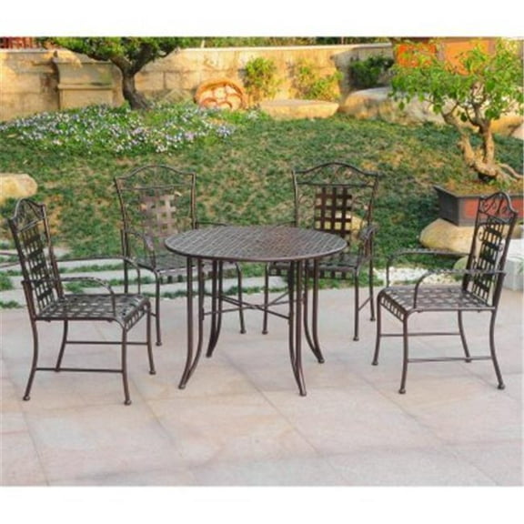 Mandalay Outdoor Dining Group, Bronze - Set of 5
