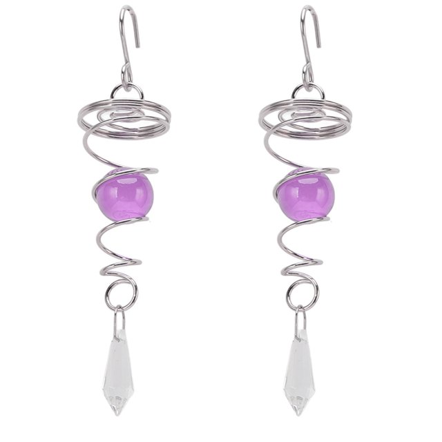 Wind Chimes, 2Pcs Stainless Steel Exquisite Craftsmanship Rotating Wind Chimes For City Apartment For Porch Purple,Green,Blue,Red,Lake Blue