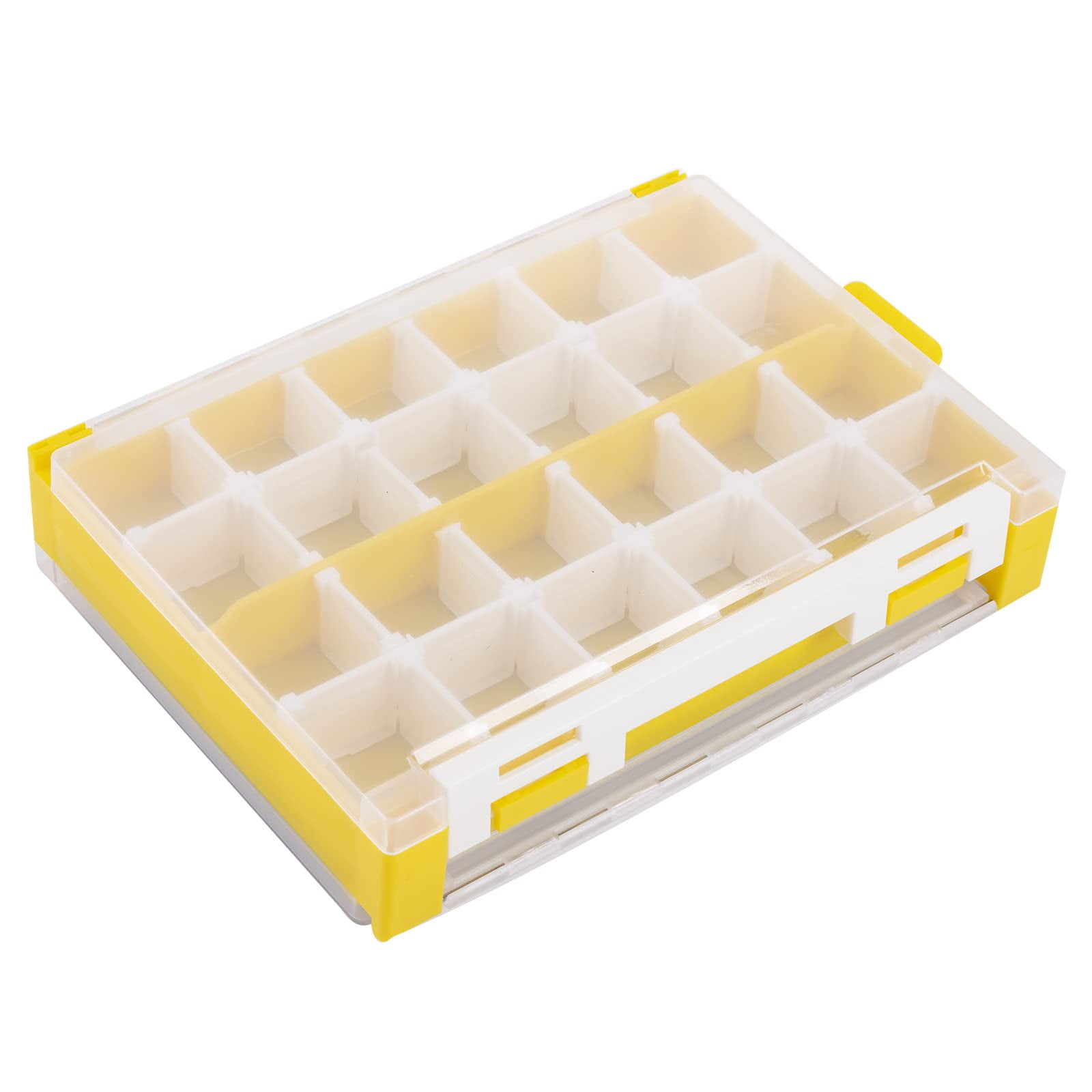 Goture Fishing Tackle Box Waterproof Double Sided Clear Plastic Case