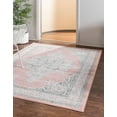 thumbnail image 3 of Unique Loom Parker Collection Area Rug - Merakli (10' x 13' Rectangle Rose/Gray), 3 of 12