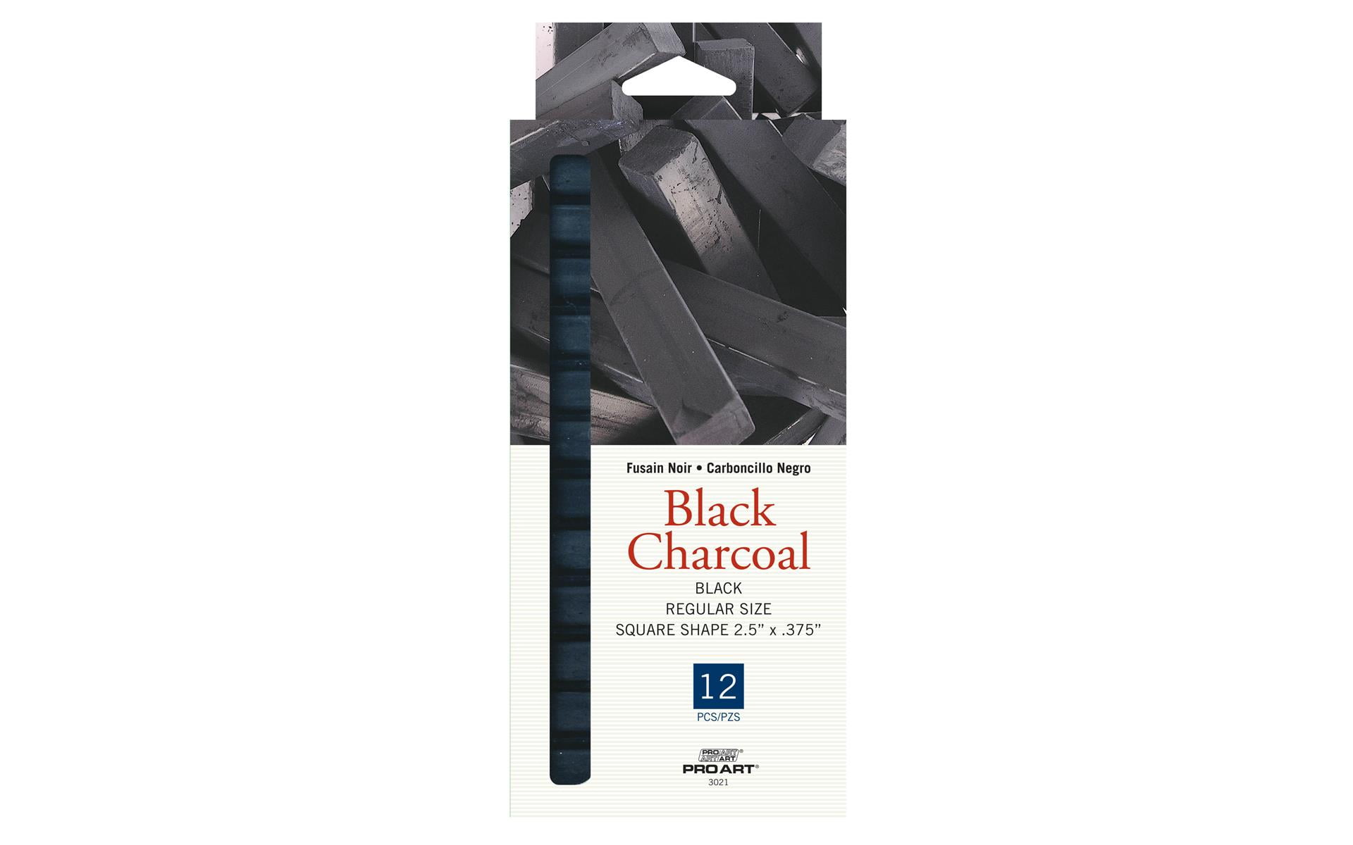 Pro Art Charcoal Compressed Charcoal Sticks, black, for charcoal