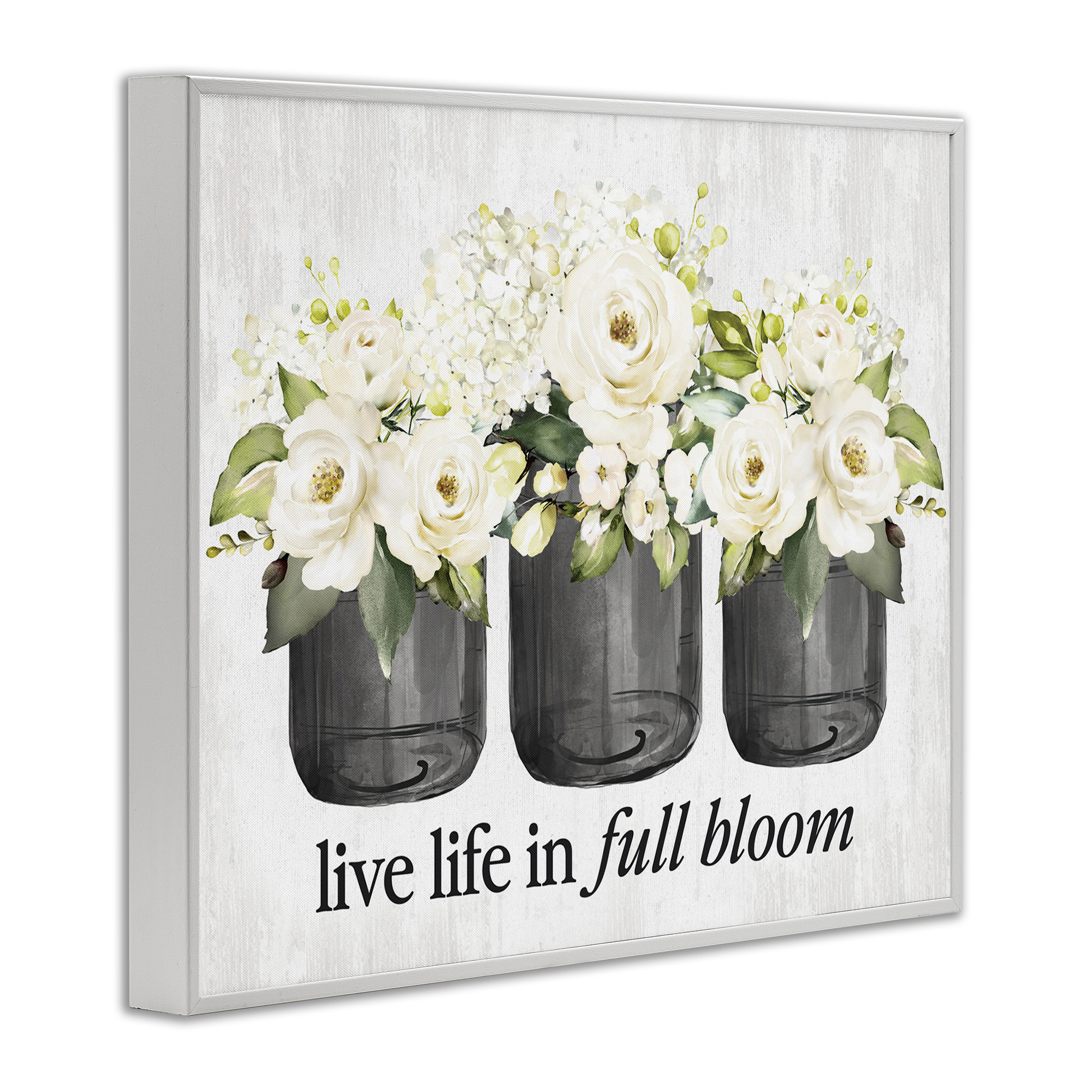 Stupell Industries Life In Full Bloom Botanical & Floral Painting White Framed Art Print Wall Art, 30 x 24