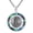 St Christopher2, variant on St Christopher Medal for Men Women, Platinum Plated Round Pendant with Abalone Shell, Patron Saint of Travelers, Catholic Gift