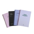 thumbnail image 1 of Set de 4 Libretas Spring Note AGBOX Pasta Dura Negro, Azul, Rosa y Blanco 80 hojas, 1 of 5