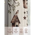 thumbnail image 6 of Sweet Home Sheer Curtains 96 Inch Length 2 Panels Set Window Treatments, Western Stars Bird Houses Farmhouse Retro Rod Pocket Semi Curtains for Living Room/Bedroom/Kitchen Décor, 104"W x 96"L, 6 of 7