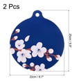 thumbnail image 2 of 2 piezas de alfombrillas protectoras para cocina de inducción, protector de estufa de inducción, patrón de flor de ciruela con mango (azul), 2 of 6