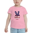 thumbnail image 2 of USA Flag Peace Hand Yeh Sign Funny Toddler T-Shirts for Boys Girls (Pink, Youth XL), 2 of 5