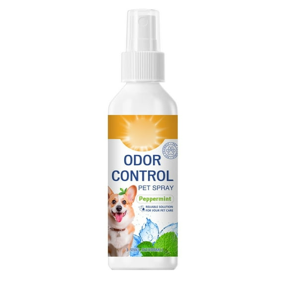 Pet Odor Control Spray with Peppermint Long-Lasting Freshness, Safe for Dogs and Cats, Natural Ingredients, 8 oz