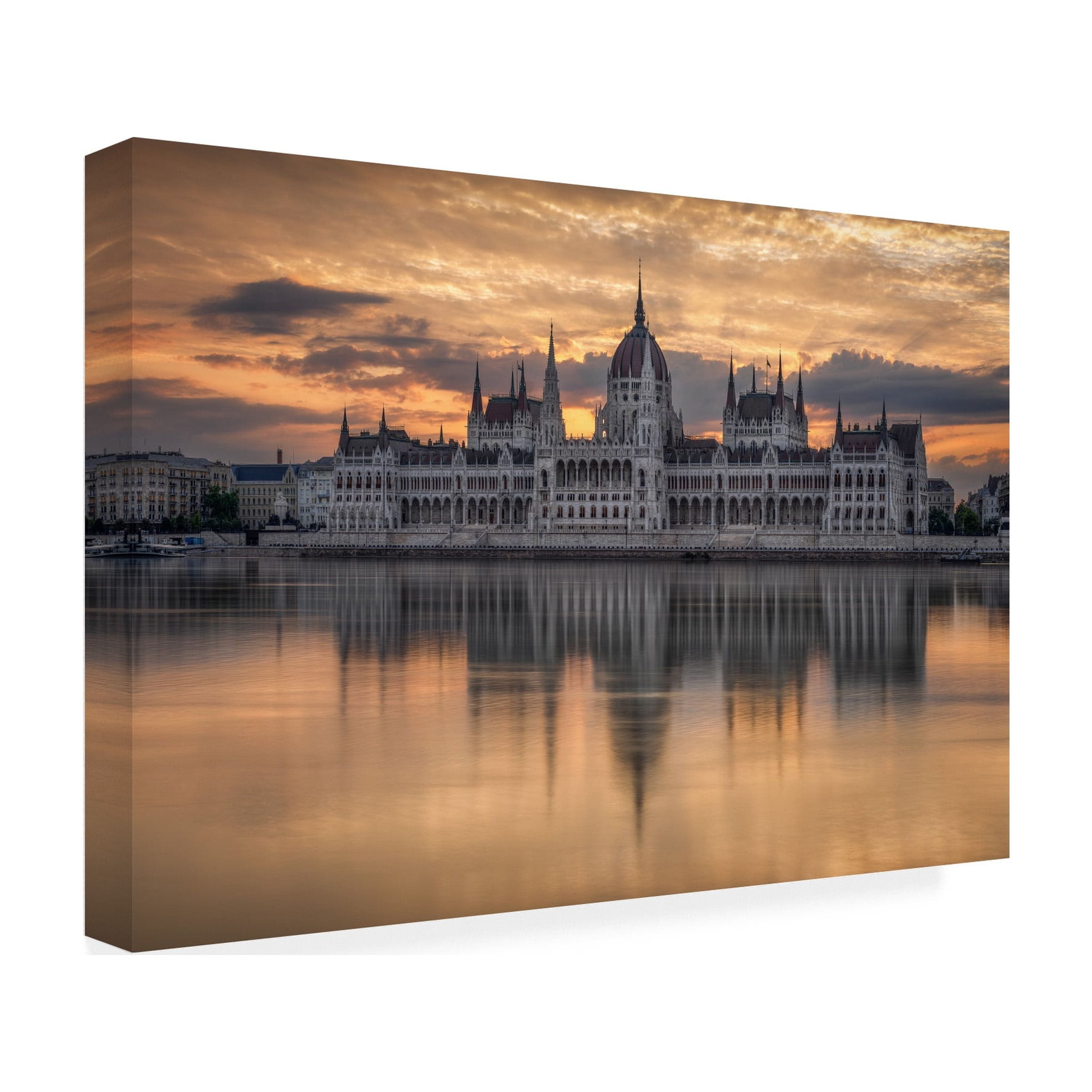 Trademark Fine Art Nicholas Sunrise In Budapest Canvas Wall Art