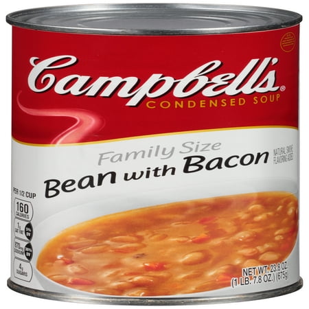 Campbell's Family Size Bean with Bacon Soup 23.8oz - Walmart.com