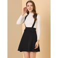 thumbnail image 4 of INSPIRE CHIC Women's Pinafore Flared Skater Suspender Overall Skirts Black M, 4 of 6