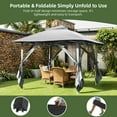 thumbnail image 5 of Uforic 12'x12' Pop Up Gazebo, Outdoor Double Roof Gazebo Tent with Netting Walls, Double Vented Roof Canopy, Beige, 5 of 7