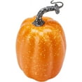 thumbnail image 5 of 7Pcs Halloween Artificial Pumpkins Fake Plastic Pumpkins Table Centerpiece for Farmhouse Fall Harvest Thanksgiving Halloween Party Decoration (Orange1, One Size), 5 of 12