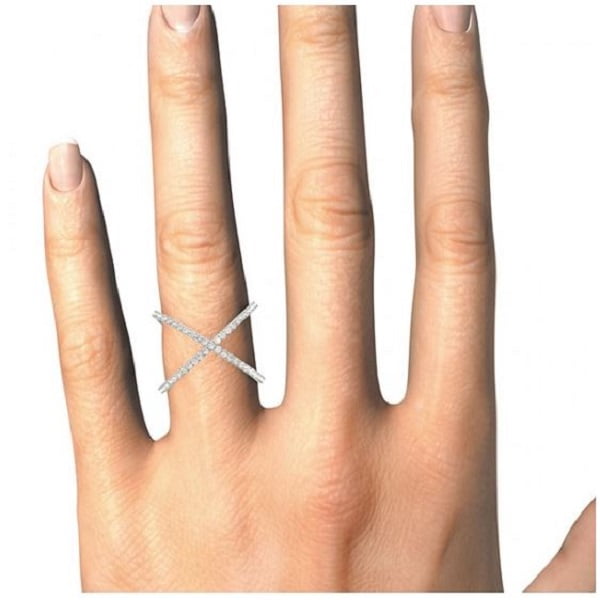 X shaped gold ring sale