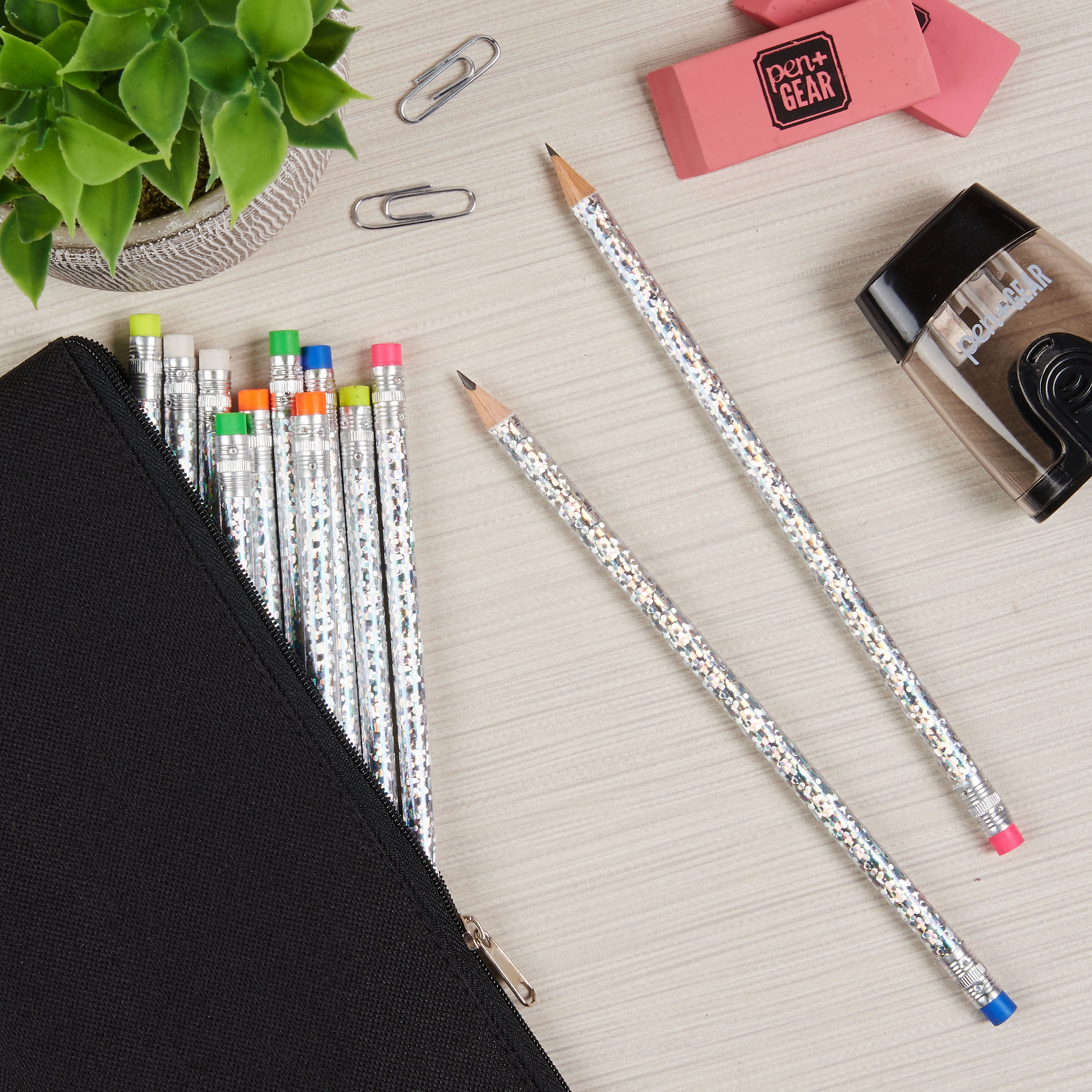 Pen + Gear No. 2 Wood Pencils, Holographic, Sharpened, 12 Count